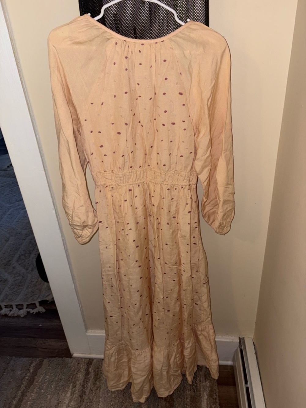 BY Anthropologie Peach Embroidered Maxi Dress - Picture 4 of 8